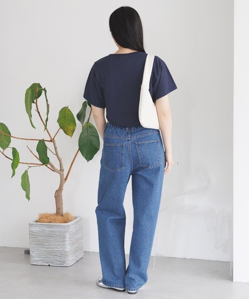 3.3 Field Trip （3.3フィールドトリップ）の「3.3 Field Trip／デニムロゴTEE（Tシャツ/カットソー・レディース・チャコール/ホワイト/ネイビー・FREE）」の9枚目の写真