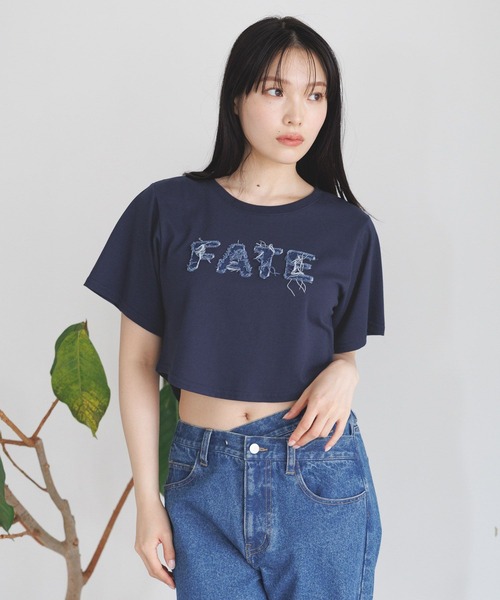 3.3 Field Trip （3.3フィールドトリップ）の「3.3 Field Trip／デニムロゴTEE（Tシャツ/カットソー・レディース・チャコール/ホワイト/ネイビー・FREE）」の10枚目の写真