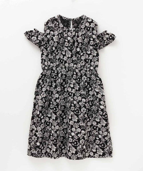 NAVY(ネイビー)の「【 ガールズ 】 NAVY インドレーヨン総柄プリントワンピース(ワンピース・キッズ・ブラック/ブルー/ミント・120/130/140/150/160)」の1枚目の写真