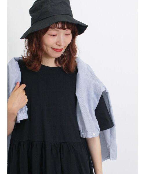 Samansa Mos2（サマンサ モスモス）の「◎ウエストギャザー切替ワンピース（ワンピース・レディース・ブルー/キナリ/ブラック/レッド・F）」の6枚目の写真