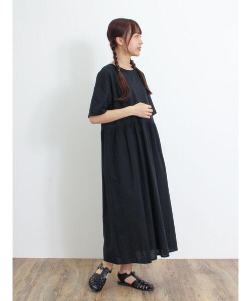 Samansa Mos2（サマンサ モスモス）の「◎ウエストギャザー切替ワンピース（ワンピース・レディース・ブルー/キナリ/ブラック/レッド・F）」の14枚目の写真