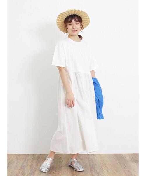 Samansa Mos2（サマンサ モスモス）の「◎ウエストギャザー切替ワンピース（ワンピース・レディース・ブルー/キナリ/ブラック/レッド・F）」の19枚目の写真