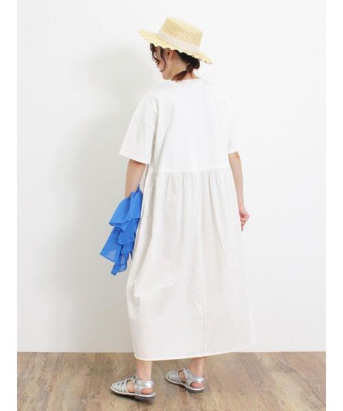 Samansa Mos2（サマンサ モスモス）の「◎ウエストギャザー切替ワンピース（ワンピース・レディース・ブルー/キナリ/ブラック/レッド・F）」の21枚目の写真