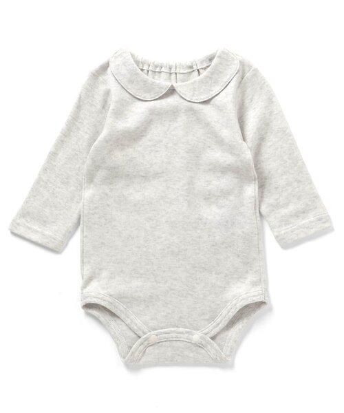 apres les cours（アプレレクール）の「丸襟ボディスーツ（ロンパース・キッズ・グレー/アイボリー/その他2・70/80）」の2枚目の写真