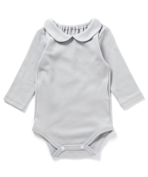 apres les cours（アプレレクール）の「丸襟ボディスーツ（ロンパース・キッズ・グレー/アイボリー/その他2・70/80）」の7枚目の写真