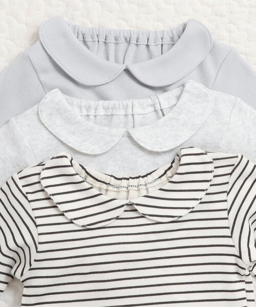 apres les cours（アプレレクール）の「丸襟ボディスーツ（ロンパース・キッズ・グレー/アイボリー/その他2・70/80）」の14枚目の写真