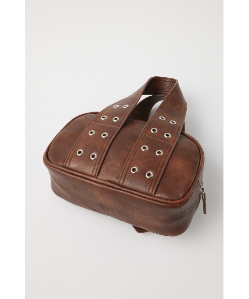 MOUSSY（マウジー）の「BUCKLE HANDLE MINI ボストンバッグ（ボストンバッグ・レディース・ブラウン/ブラック/ダークパープル・FREE）」の16枚目の写真