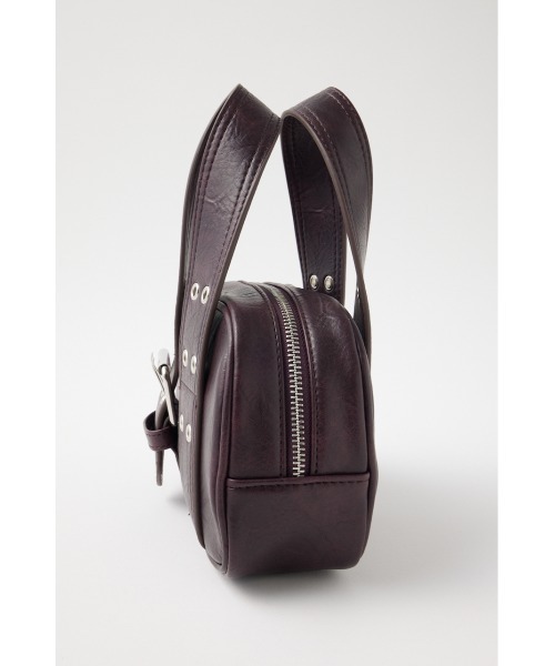 MOUSSY（マウジー）の「BUCKLE HANDLE MINI ボストンバッグ（ボストンバッグ・レディース・ブラウン/ブラック/ダークパープル・FREE）」の8枚目の写真