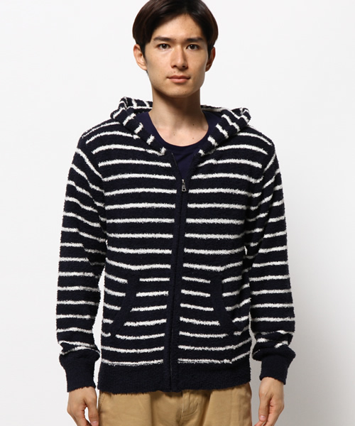 VENCEEXCHANGE（ヴァンスエクスチェンジ）の「ボアモール ZIP パーカー（パーカー・メンズ・ネイビー/シルバー・MEDIUM/LARGE）」の4枚目の写真