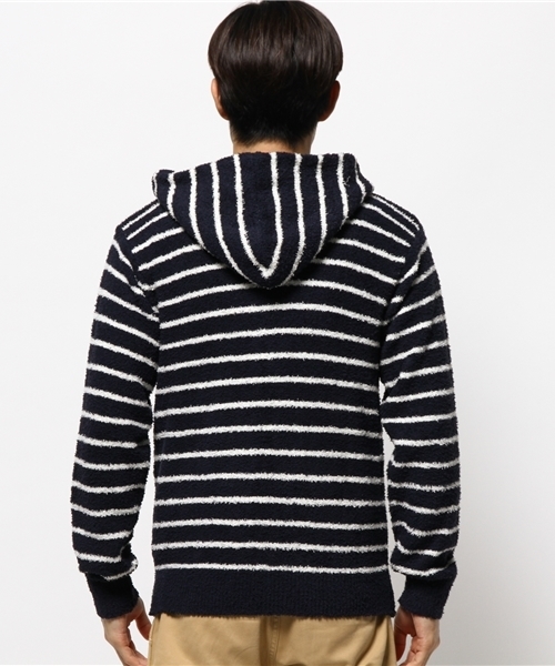 VENCEEXCHANGE（ヴァンスエクスチェンジ）の「ボアモール ZIP パーカー（パーカー・メンズ・ネイビー/シルバー・MEDIUM/LARGE）」の6枚目の写真