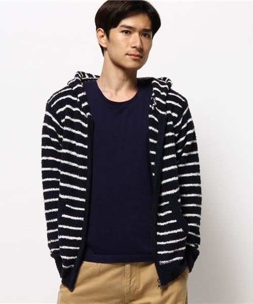 VENCEEXCHANGE（ヴァンスエクスチェンジ）の「ボアモール ZIP パーカー（パーカー・メンズ・ネイビー/シルバー・MEDIUM/LARGE）」の7枚目の写真