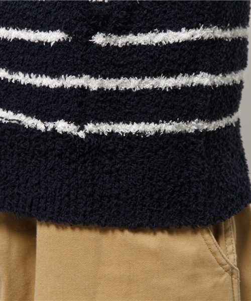 VENCEEXCHANGE（ヴァンスエクスチェンジ）の「ボアモール ZIP パーカー（パーカー・メンズ・ネイビー/シルバー・MEDIUM/LARGE）」の11枚目の写真