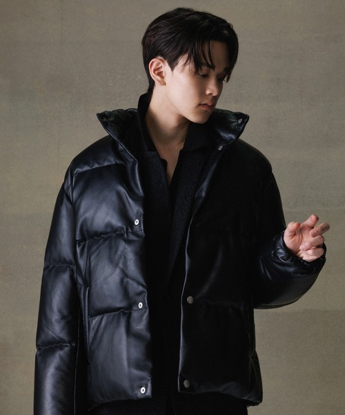 AVIREX for ADAMETROPE LEATHER DOWNJACKET