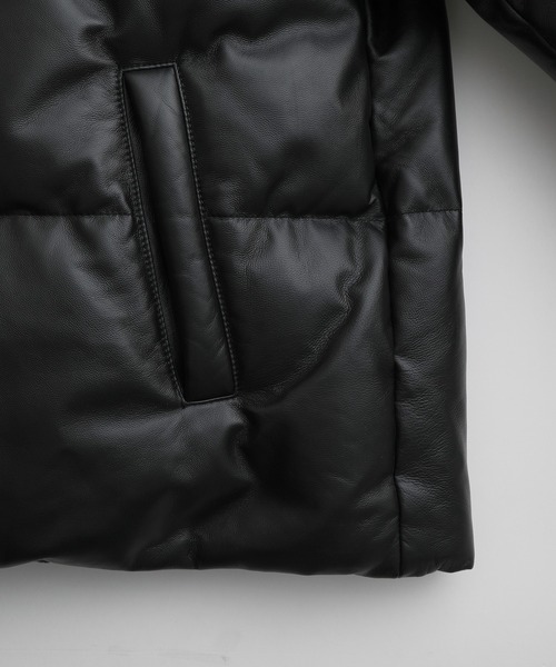 AVIREX(アヴィレックス)の「【ACT_31 Kuram】《AVIREX for ADAM ET ROPE'》LEATHER DOWN JACKET(ダウンジャケット/コート・メンズ・ブラック・M/L/S)」の7枚目の写真