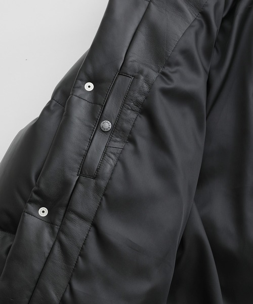 AVIREX(アヴィレックス)の「【ACT_31 Kuram】《AVIREX for ADAM ET ROPE'》LEATHER DOWN JACKET(ダウンジャケット/コート・メンズ・ブラック・M/L/S)」の5枚目の写真
