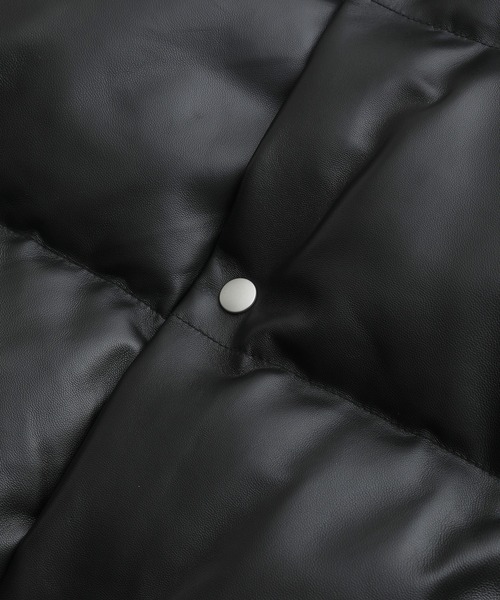 AVIREX(アヴィレックス)の「【ACT_31 Kuram】《AVIREX for ADAM ET ROPE'》LEATHER DOWN JACKET(ダウンジャケット/コート・メンズ・ブラック・M/L/S)」の2枚目の写真