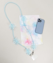 styiro（スタイロ）の「お花ビーズスマホショルダーストラップ(120cm)（スマホグッズ）」