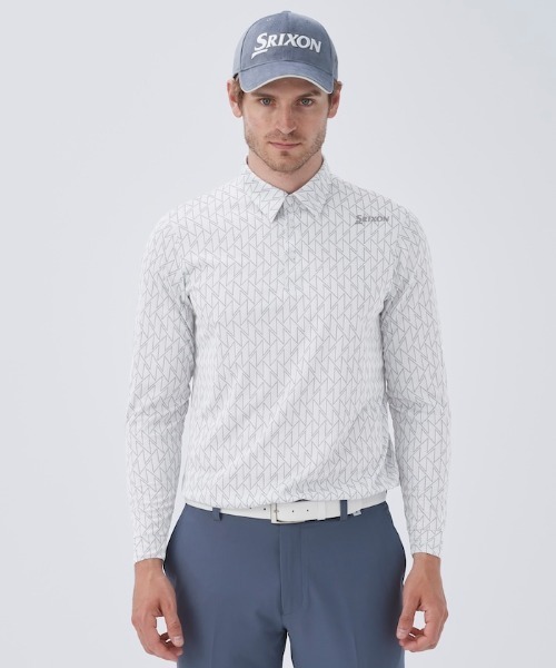 【セール】ウェーブフォームパターンジャカードロングスリーブシャツ（シャツ/ブラウス）｜SRIXON（スリクソン） 6,029円