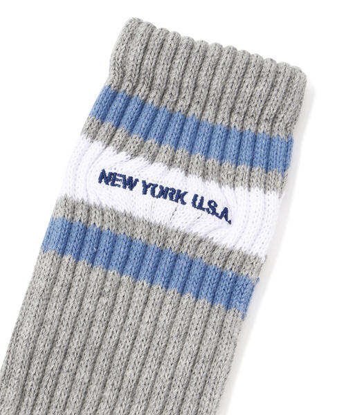 AVIREX（アヴィレックス）の「《直営店限定》LINE NEYYORK SOCKS / ライン ニューヨーク ソックス / AVIREX / アヴィレックス（ソックス/靴下・メンズ・ブラック/ホワイト/グレー/ホワイト系2・FREE/F）」の19枚目の写真