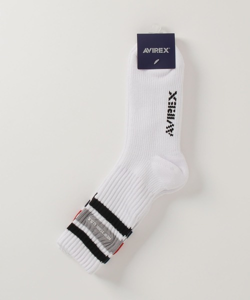 AVIREX（アヴィレックス）の「《直営店限定》LINE NEYYORK SOCKS / ライン ニューヨーク ソックス / AVIREX / アヴィレックス（ソックス/靴下・メンズ・ブラック/ホワイト/グレー/ホワイト系2・FREE/F）」の6枚目の写真