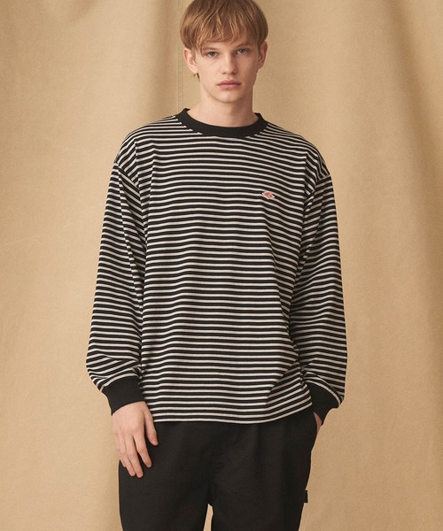 DANTON(ダントン)の「MEN'S LONG SLEEVE T-SHIRT STRIPE(Tシャツ/カットソー・メンズ・B/ブラック系その他/ブラック系その他2/ブラウン系その他/グレー系その他/グリーン系その他/C/A・S/XXL/XL/L/M)」の3枚目の写真