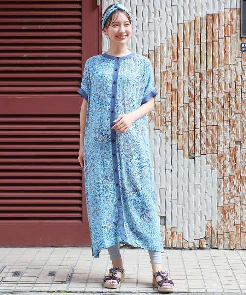 チチカカ(チチカカ)の「エコフレンドリーダイブロックプリントヘアバンド(ヘアバンド・レディース・ブラウン/ブルー/カーキ・FREE)」の12枚目の写真