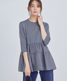 ブラウスコンビ ティアードニット