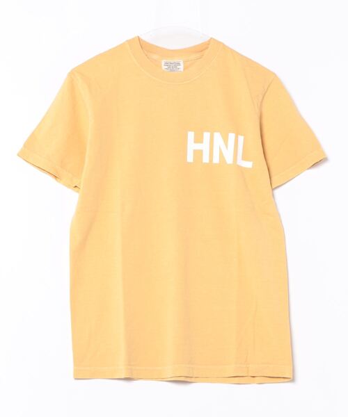 URBAN ISLAND SOCIETY(アーバンアイランドソサエティ)の「【URBAN ISLAND SOCIETY/アーバンアイランドソサエティ】HNL TEE/ワンポイント半袖Tシャツ(Tシャツ/カットソー・メンズ・ブラック系その他/ブルー系その他/イエロー系その他・SMALL/MEDIUM/LARGE/X-LARGE)」の7枚目の写真