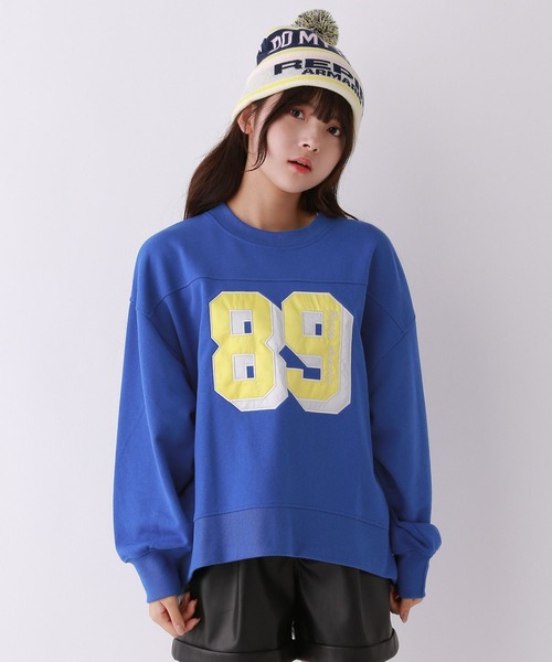 repipi armario（レピピ アルマリオ）の「ナンバリングスウェット（スウェット・キッズ・アイボリー/ブラック/サックスブルー/グレー/チャコールグレー/ブルー・SMALL/MEDIUM/LARGE）」の6枚目の写真