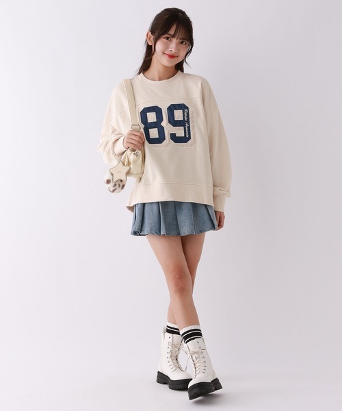 のん☆❤新品！！アルバローザ❤️ロゴ&ハイビ スウェットトレーナー❤️白 セール】ナンバリングスウェット（スウェット）｜repipi armario