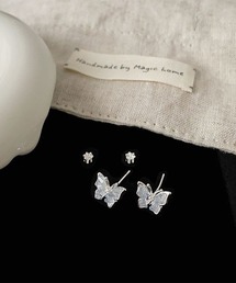 VIBGYOR Women | 【float】バタフライ モチーフ ピアス【2ペアセット】(ピアス（両耳用）)