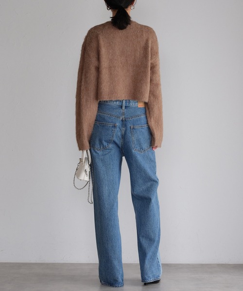 r.（アールドット）の「モヘアタッチニット　クロップドプルオーバー（ニット/セーター・レディース・チャコールグレー/アイボリー/グリーン/レッド/モカ/イエロー・FREE）」の20枚目の写真