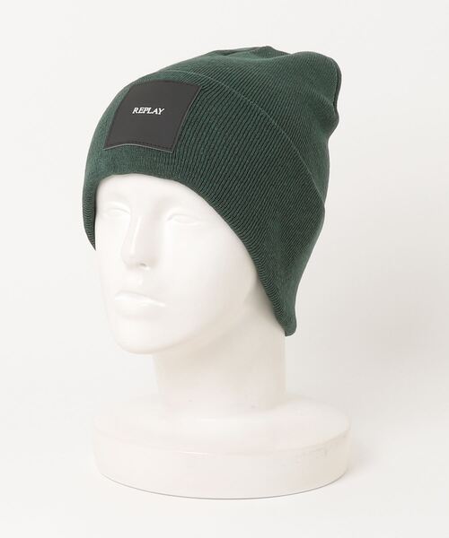 REPLAY（リプレイ）の「REPLAYビーニー（ニットキャップ/ビーニー・メンズ・ダークグレー/ベージュ/ダークグリーン/ベビーピンク/ブラック・FREE）」の5枚目の写真