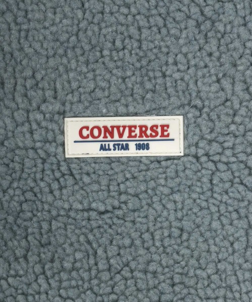 CONVERSE（コンバース）の「CONVERSE（コンバース）ボアフリース フードジャケットブルゾン レディース/ボアアウター/ジップパーカー（マウンテンパーカー・レディース・ベージュ/アイボリー/ブラック/ブルーグレー・M/L）」の11枚目の写真