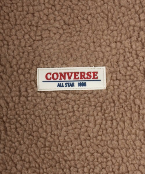 CONVERSE（コンバース）の「CONVERSE（コンバース）ボアフリース フードジャケットブルゾン レディース/ボアアウター/ジップパーカー（マウンテンパーカー・レディース・ベージュ/アイボリー/ブラック/ブルーグレー・M/L）」の12枚目の写真