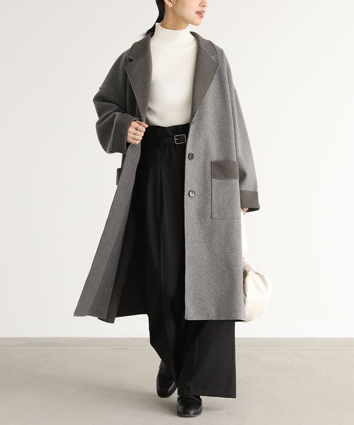 n'OrLABEL（ノアールレーベル）の「『ダブルフェイスコーディガン』（カーディガン/ボレロ・レディース・チャコール/モカ・FREE）」の20枚目の写真