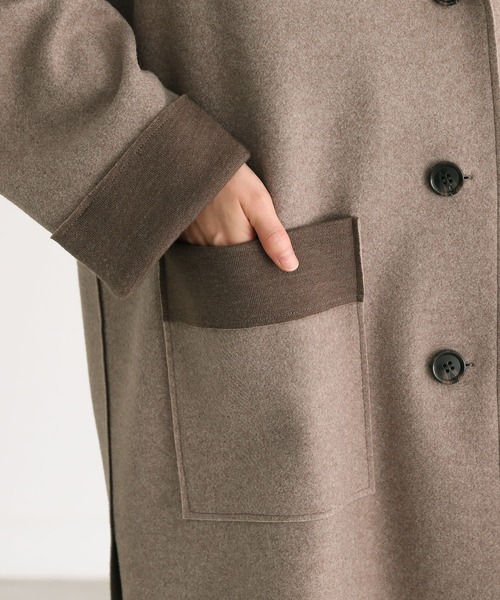 n'OrLABEL（ノアールレーベル）の「『ダブルフェイスコーディガン』（カーディガン/ボレロ・レディース・チャコール/モカ・FREE）」の18枚目の写真