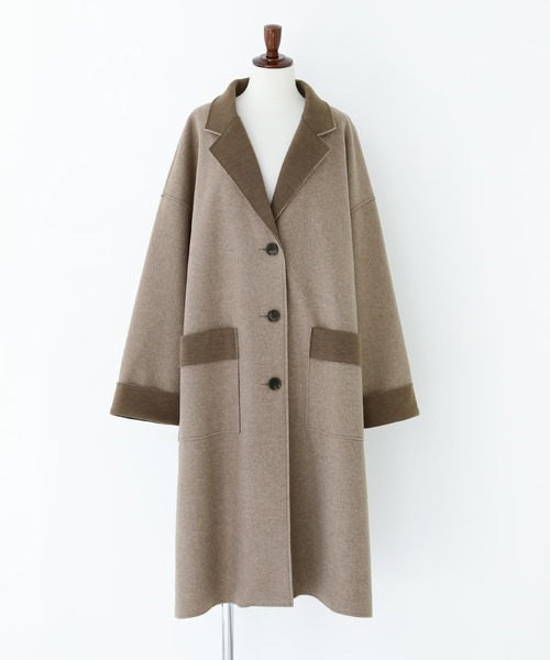 n'OrLABEL（ノアールレーベル）の「『ダブルフェイスコーディガン』（カーディガン/ボレロ・レディース・チャコール/モカ・FREE）」の9枚目の写真