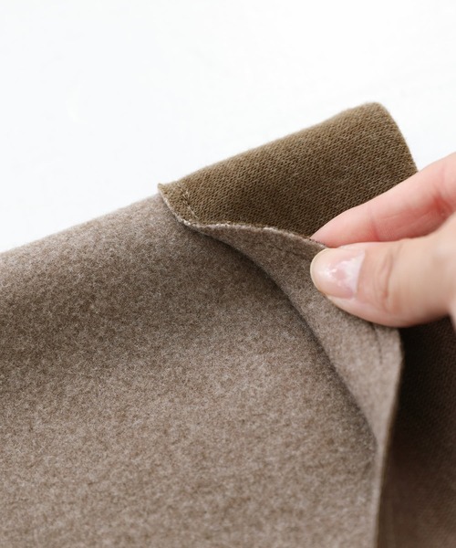 n'OrLABEL（ノアールレーベル）の「『ダブルフェイスコーディガン』（カーディガン/ボレロ・レディース・チャコール/モカ・FREE）」の13枚目の写真