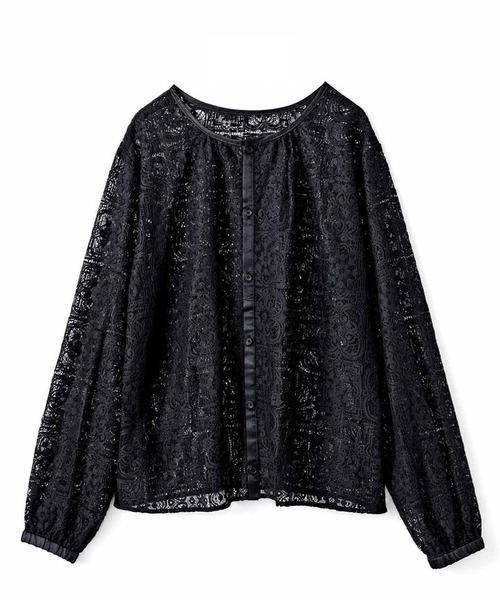 IEDIT(イディット)の「IEDIT 前後2ーWAYで着られる総レースブラウス(シャツ/ブラウス・レディース・ブラック/ブルーグレー・XX-LARGE/X-LARGE/LARGE/MEDIUM/XXX-LARGE/SMALL)」の9枚目の写真