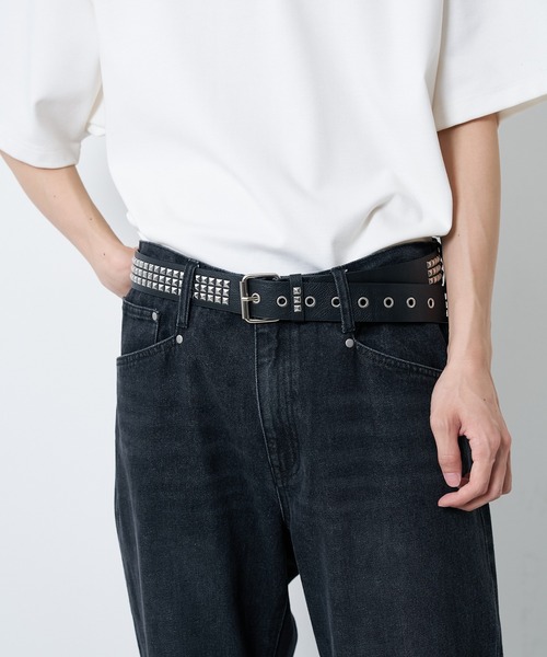 WEGO（ウィゴー）の「WEGO/スタッズベルト（ベルト・メンズ・ブラック・FREE）」の3枚目の写真