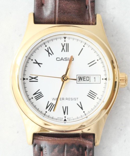 CASIO カシオ : 腕時計 スタンダード アナログ レザー LTP-V006GL カレンダー ゴールドケース(アナログ腕時計)|CASIO(カシオ) CASIO カシオ : 腕時計 スタンダード アナログ レザー LTP-V006GL カレンダー ゴールドケース(アナログ腕時計)|CASIO(カシオ)
