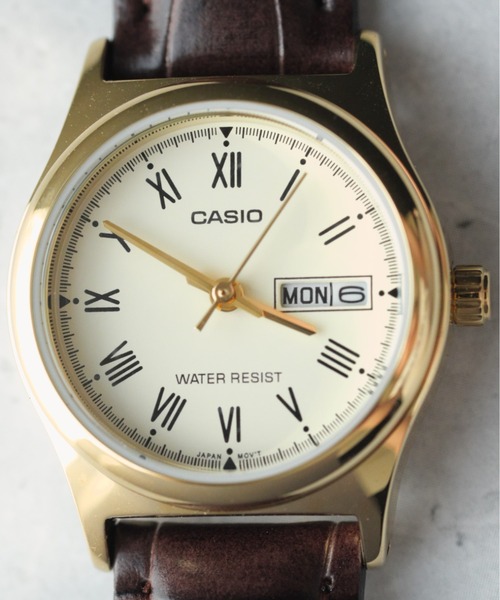 CASIO カシオ : 腕時計 スタンダード アナログ レザー LTP-V006GL カレンダー ゴールドケース(アナログ腕時計)|CASIO(カシオ) CASIO カシオ : 腕時計 スタンダード アナログ レザー LTP-V006GL カレンダー ゴールドケース(アナログ腕時計)|CASIO(カシオ)