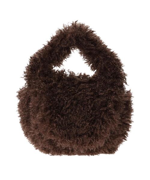 Lugnoncure（ルノンキュール）の「チェーン付フェイクファーバッグ（ハンドバッグ・レディース・ブラウン/オフホワイト/グリーン・F）」の13枚目の写真