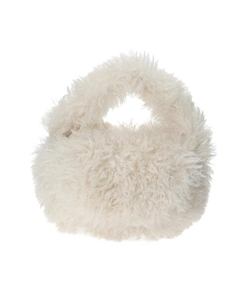 Lugnoncure（ルノンキュール）の「チェーン付フェイクファーバッグ（ハンドバッグ・レディース・ブラウン/オフホワイト/グリーン・F）」の14枚目の写真