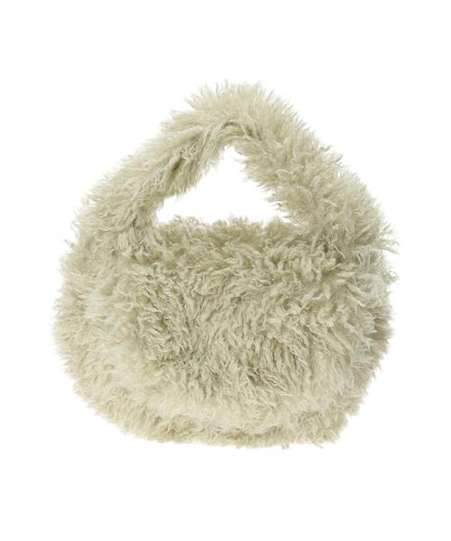 Lugnoncure（ルノンキュール）の「チェーン付フェイクファーバッグ（ハンドバッグ・レディース・ブラウン/オフホワイト/グリーン・F）」の15枚目の写真