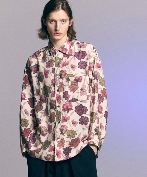 MAISON SPECIAL（メゾンスペシャル）の「《UNISEX》【Italian Dead Stock Fabric】Prime-Over Regular Collar Shirt/プライムオーバーレギュラーカラーシャツ 【MAISON SPECIAL/メゾンスペシャル】（シャツ/ブラウス・メンズ・チャコールグレー/ブラック/ネイビー/ブラウン/オフホワイト/ピンク/オレンジ/ブルー/グリーン/ライトグリーン/ピンクベージュ/ダークブラック/ベージュ・1/2）」の7枚目の写真
