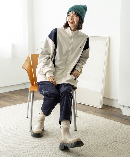 POLO BCS（ポロ ビーシーエス）の「【POLO BCS(ポロ・ビーシーエス)】トラックジャケット（ジャージ・レディース・アイボリー/ネイビー/ボルドー・SHORT/LONG）」の8枚目の写真