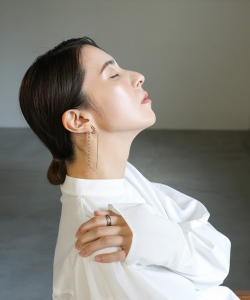 select MOCA（セレクトモカ）の「ダブルラインチェーンロングイヤリング（イヤリング・レディース・シルバー/ゴールド・FREE）」の12枚目の写真