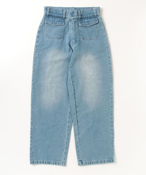 HTH(エイチティーエイチ)の「front pocket denim pants(デニムパンツ・レディース・ライトブルー/インディゴブルー・SMALL/MEDIUM)」の7枚目の写真